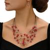 Set di Gioielli da Donna Collana e Orecchini Multi-strato di Perle Versatile Temperamento Stile Europeo Americano Famoso