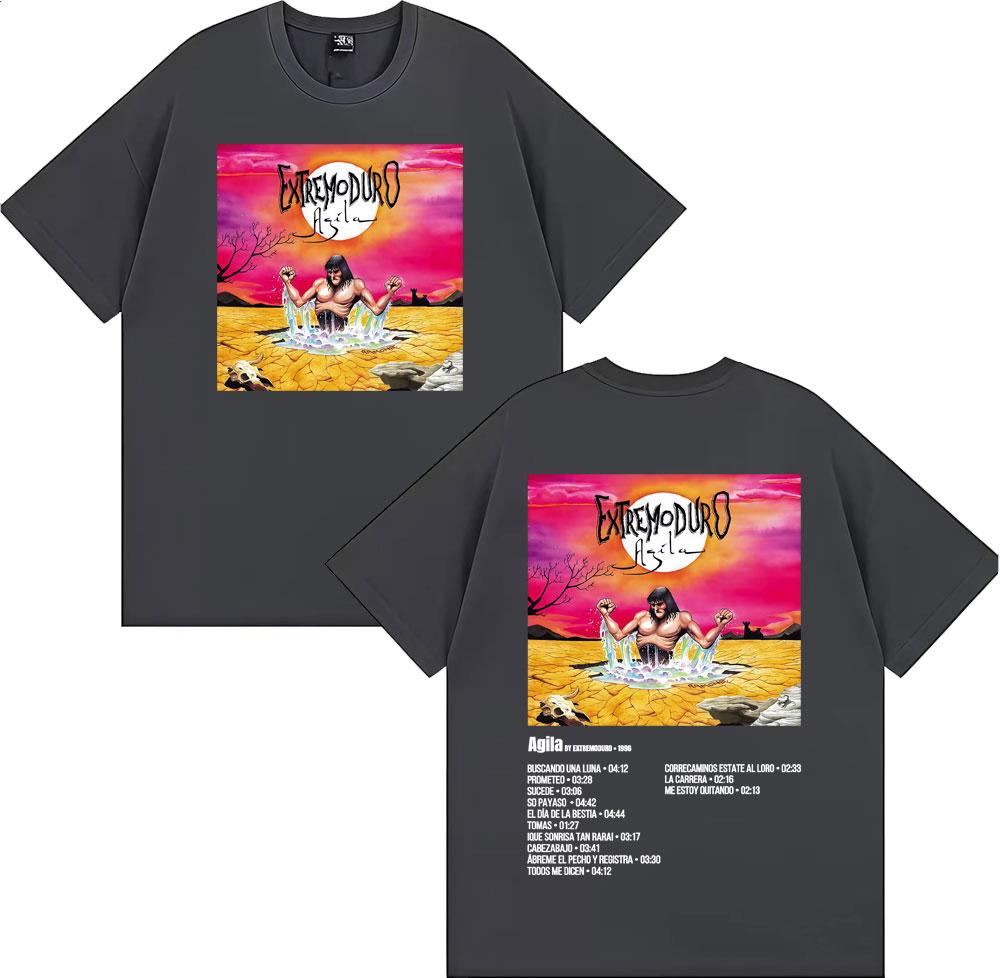 Rock Band Extremoduro Album Cover Tshirts for Unisex WOMEN Fashion Retro Short Sleeve T Shirt Summer Tops Loose Tshirt Streetwear