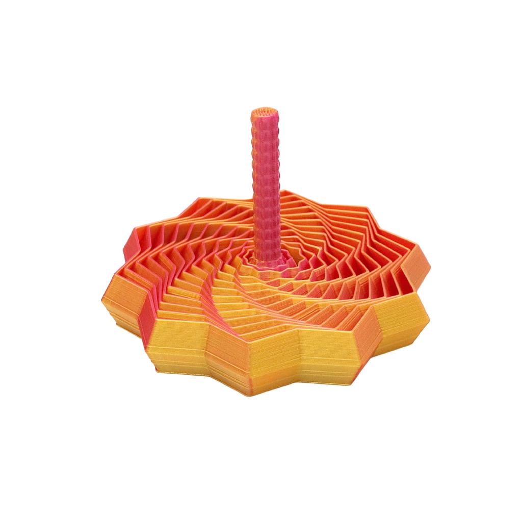 3D-gedrucktes dekomprimiertes Stern optische Täuschung Faltbares pädagogisches Kinderspielzeug Polygonale Karotten-Turm-Spirale 3D-Desktop-Ornament