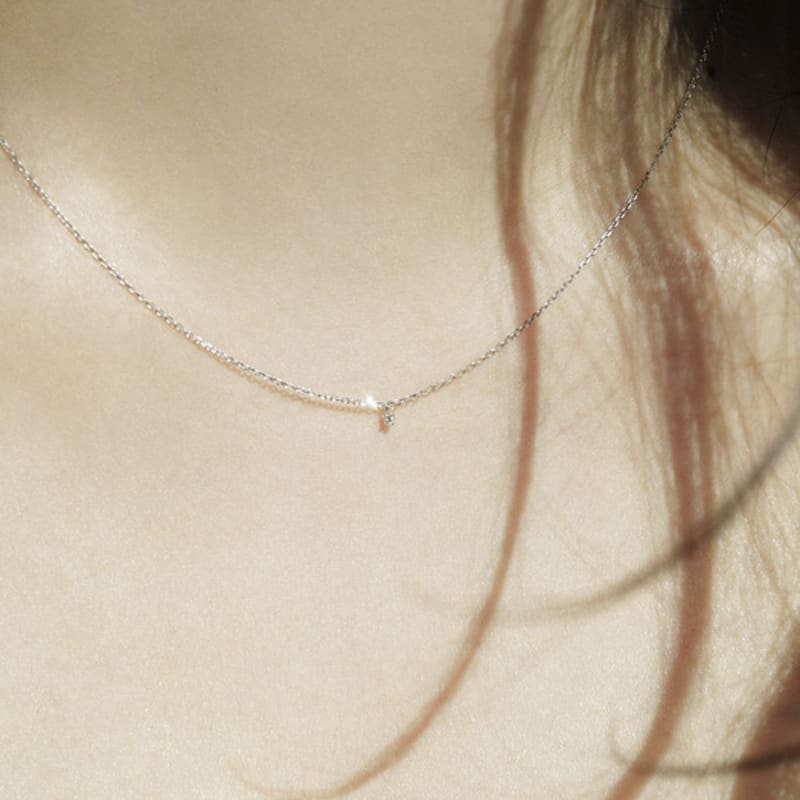 

sonryu 14k 4-prong 1.3mm diamond necklace real white gold