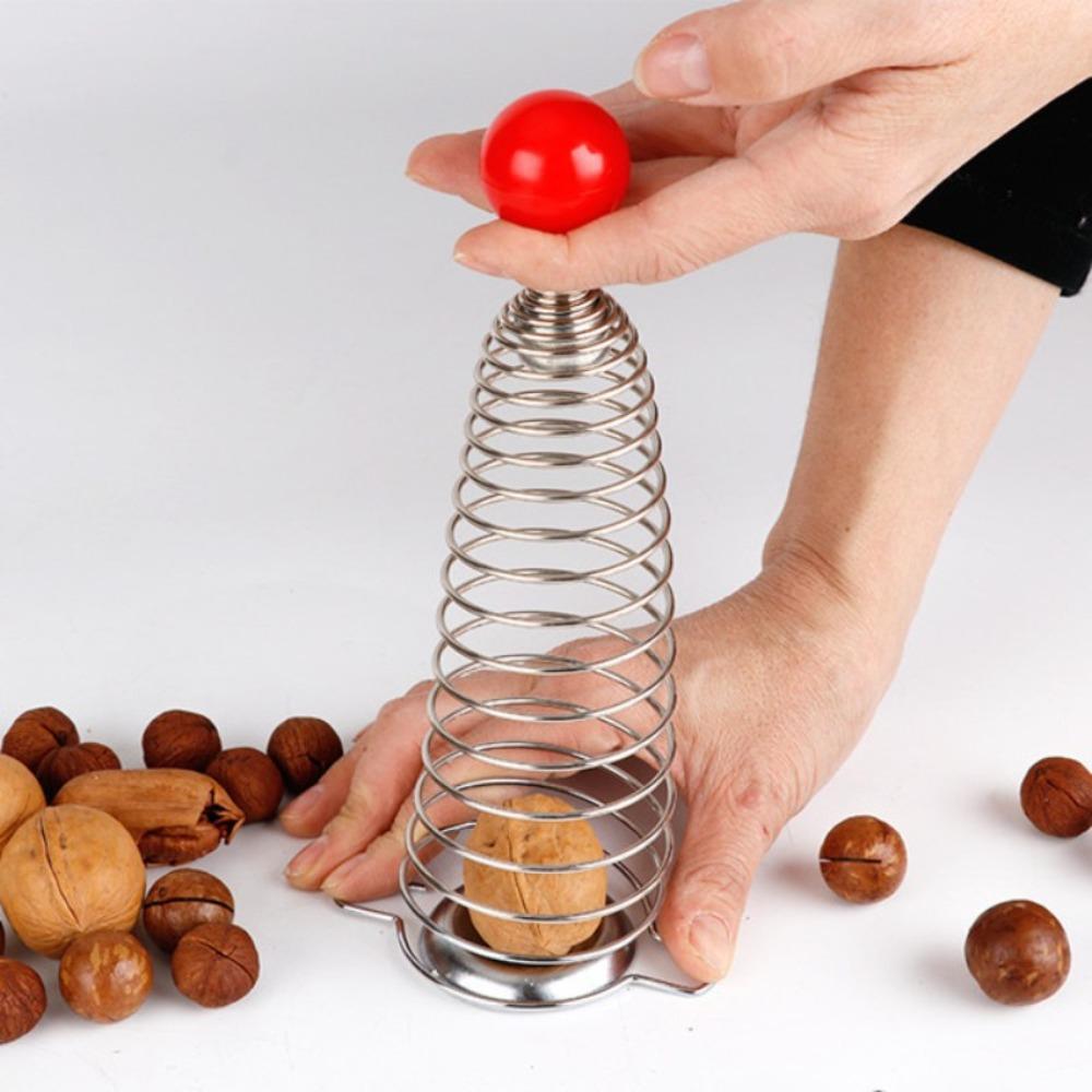 Professional Spiral Spring Nutcracker Effective Nut Shell Opener Walnut Plier Living Room