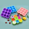 Ice Cube Mold Tray Food-Grade Silicone Ice Maker with Lid 9 Holes