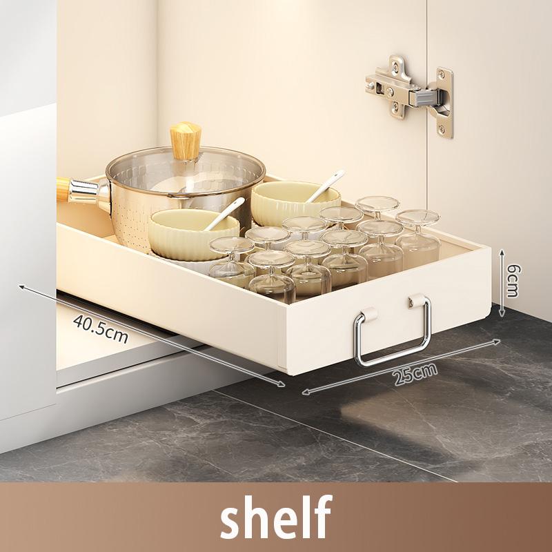 Pull Out Dish Racks Stainless Steel Bowl Storage Rack Cabinet Organizer Under Sink Pull-out Basket Drawer-type Plate Drain Rack 9640₽