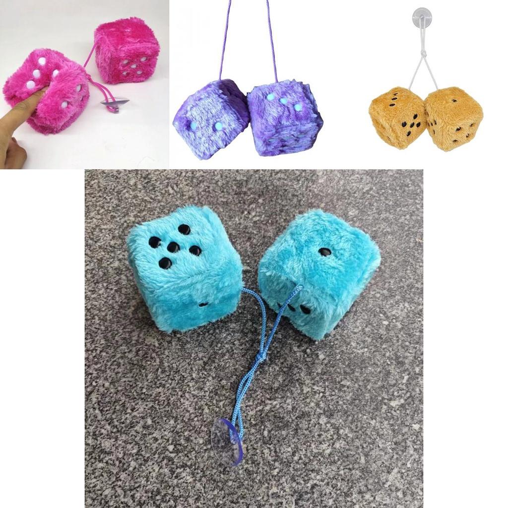 Soft Plush Dice Toy Hanging Decoration For Car Festive Ornament