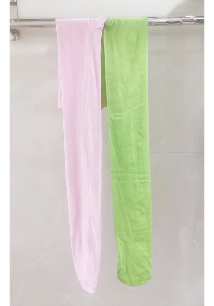 Damen asymmetrische Yin Yang Schwarz-Weiß Samtstrumpfhose