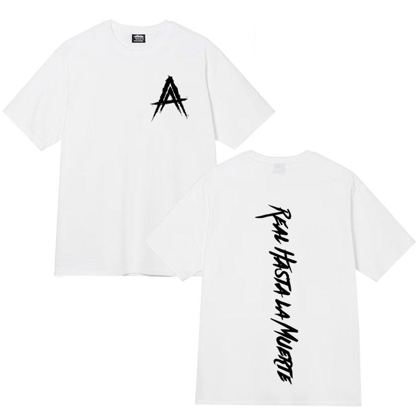 2025 Summer Rapper Anuel AA Real Hasta La Muerte Mens Pure Cotton Tshirt Harajuku Fashion Shortsleeved Highquality Top