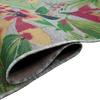 Tapis salon motifs fleurs vert multicolore 123x180