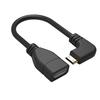 HDMI-compatible Extension Cable 20cm 90-Degree Right Angle Type PVC Male To Female Adapter Cord for TV
