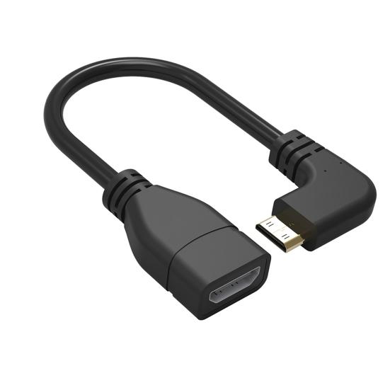 HDMI-compatible Extension Cable 20cm 90-Degree Right Angle Type PVC Male To Female Adapter Cord for TV