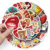 50PCS Trendy Retro American Stickers: Cool, Waterproof Decals for Phone Cases, Laptops, Journals, and Motorcycles.