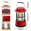 Set of 2 LED Solar Rechargeable IPX3 Water-Resistant Portable Emergency Outdoor Camping Lights Outage Hurricane Hiking (Red)