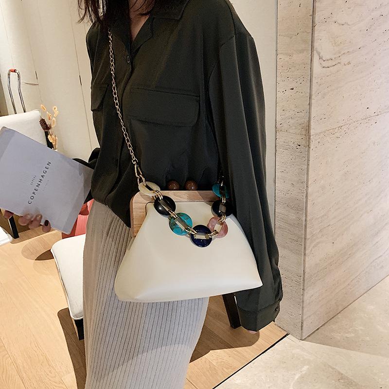 Luxury Designer Acrylic Chain Female Shoulder Crossbody Bags Fashion Evening Clutches Ladies Messenger Bag