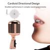 Luocute Classic Retro Dynamic Vocal Microphone Rose Gold Vintage Cardioid Unidirectional Self-Tension Rotation KTV Studio Recording