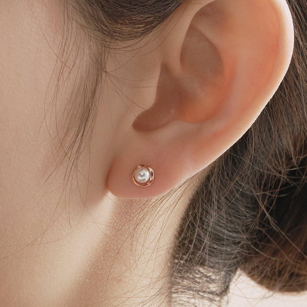 14K Mienne Swallow Pearl Earrings W
