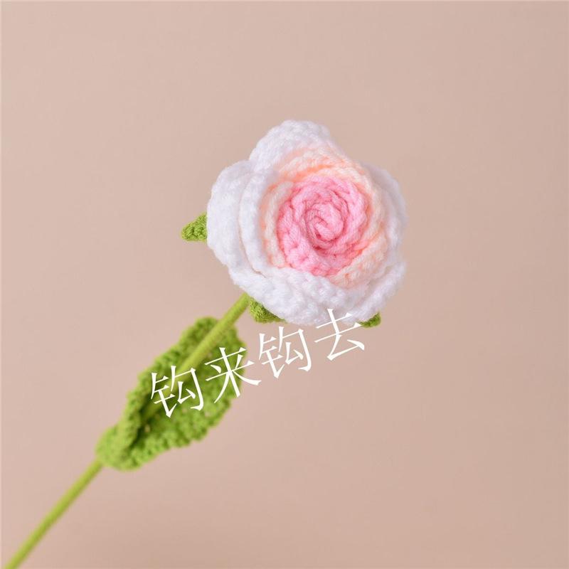 Handmade Knitted Wool Rose - Creative Valentine's Day or Birthday Gift for Girlfriend or Best Friend