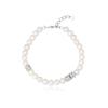 Tirrlirr Ripple Of Pearl White Silver Bracelet Tbtsvw00961M-Fp