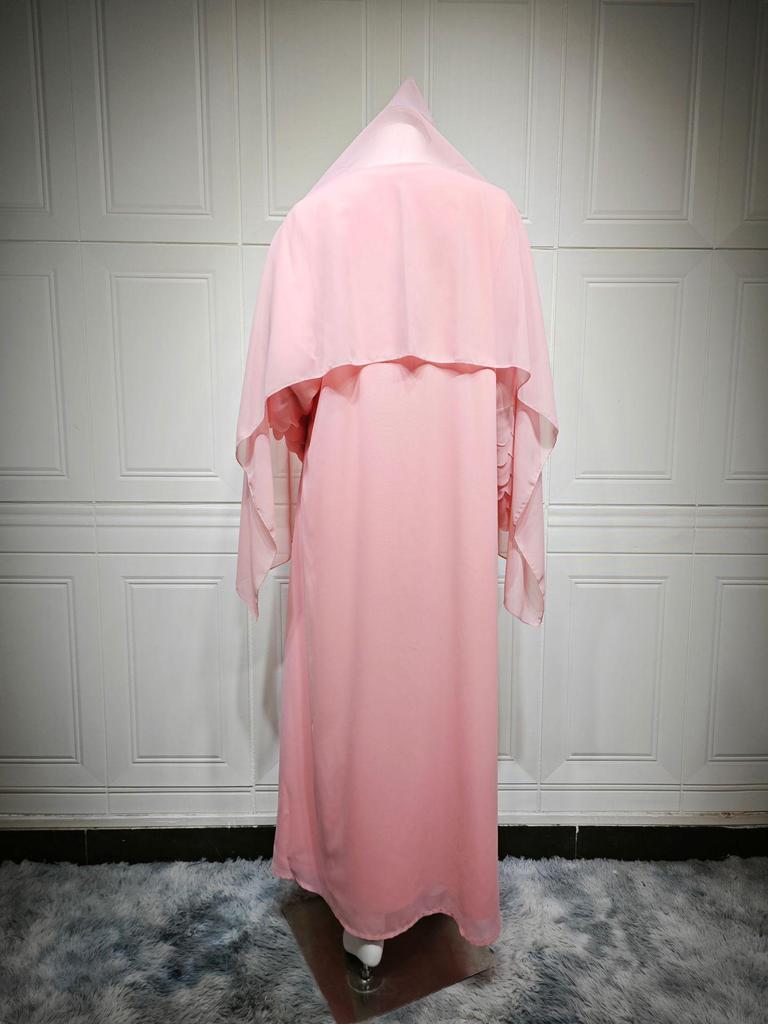 MQ229 Middle East Chiffon Solid Color Abaya & Cardigan Womenswear