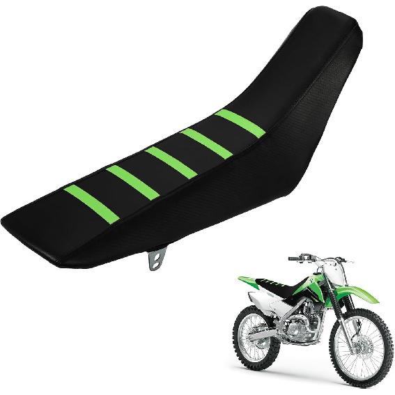 

Ребристая чехол-сиденье для питбайка, захват, мягкий, для KLX 140 KLX140 KLX140G KLX140L KLX140R KLX140RF 2015-2024, питбайк, нескользящая поверхность, защитный, зеленый