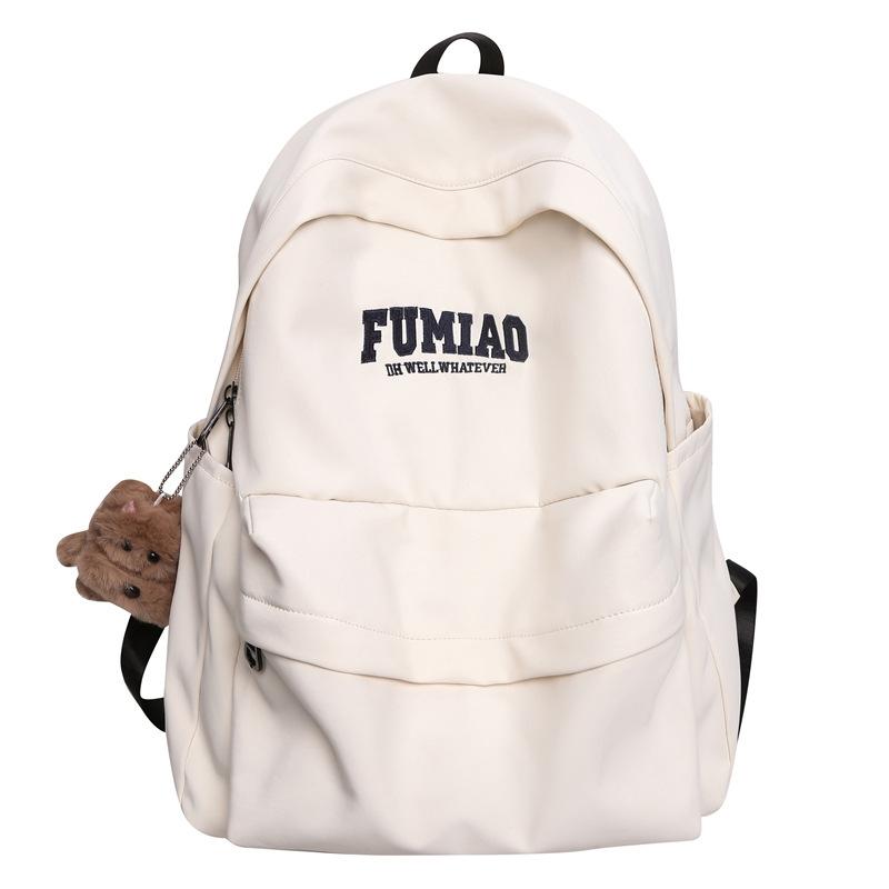 Schoolbag Hong Kong style ins tide brand backpack for men and women large capacity Japanese simple literary canvas student schoolbag trend backpack