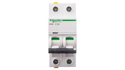 Circuit Breaker 2P C 10A 6kA AC iC60N-C10-2 A9F04210
