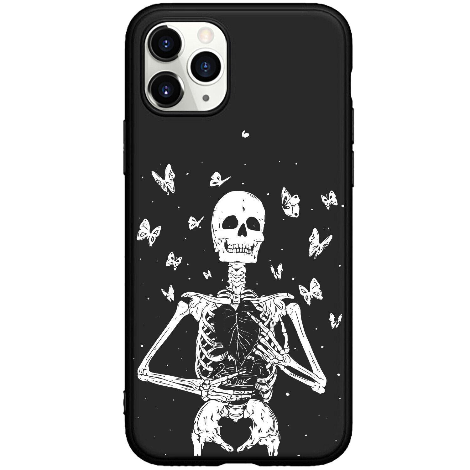 

Подходит для iPhone16 New Girl Halloween White Skull Pirate Tide Dark Horror Phone Case 15plus