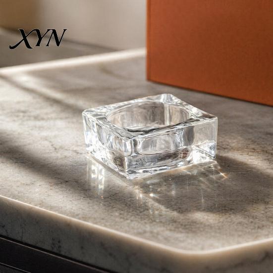 Decorative Glass Candle Holder Flower Tealight Holder, Plum Blossom Durable for Home Party Decor, Wedding Table Centerpiece Bedroom