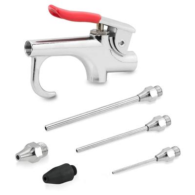 Air Nozzle Blow Gun Kit With 5 Interchangeable Nozzles Pneumatic Air Compressor Accessories Dust Cleaning Tool