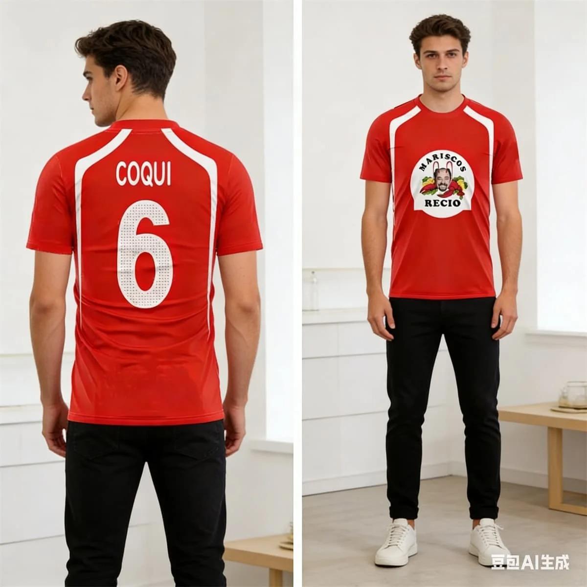 

Men s Sports Breathable Quick-drying Mariscos Recio Jersey T-shirt Gift Humor Seafood Shrimp Football AMADOR Christmas Beachwear XXXL