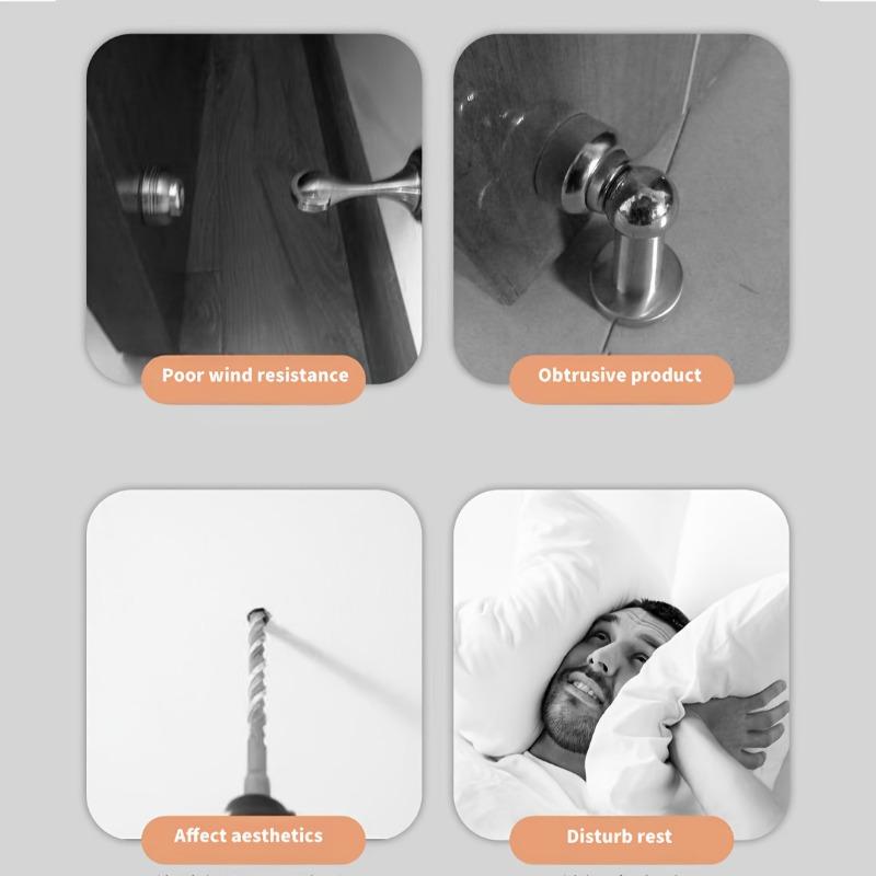 3/5 Stück Bohrfreie Transparente Türstopper - Stark Klebend, Abziehen und Aufkleben, Hochelastisches Silikon für Geräuschloses Antikollisionsverhalten