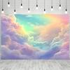 Banner de fondo de nube de color plano 2D, para fiestas fotográficas, estudios de fotografía, eventos de celebración interiores y exteriores aplicables