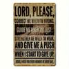 Vintage Religious Tin Sign Farmhouse Wall Art Rustic Prayer Decor Inspirational Scripture Quote