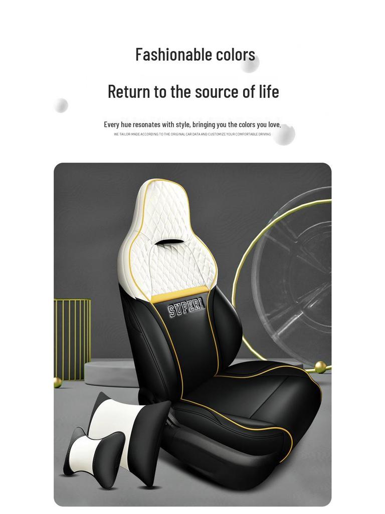BYD Qin Plus EV/DMI Full Wrap Leather Seat Covers – All-Season, 5-Seat Set