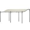 3 X 5 M Pergola, Flexible Garden Roof with Waterproof Tarp and Metal Frame, Shade Provider, Cream White