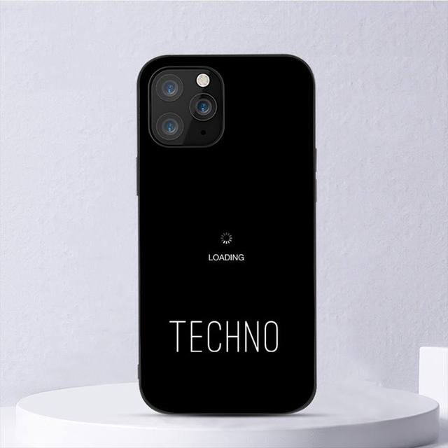 Techno Music Fashion Black For iPhone Samsung Galaxy Redmi Note S 17 16 15 14 13 20 24 25 54 Pro Max Ultra Fe Air Cover Poco