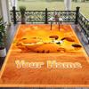 Custom Text Garfield Pattern Floor Rug Soft Indoor Carpet Mat Living Room Bedroom