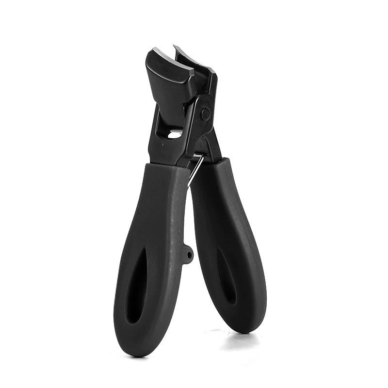 3PC stainless steel elbow nail clipper non-slip rubber and plastic handle nail clipper large opening single nail clipper set