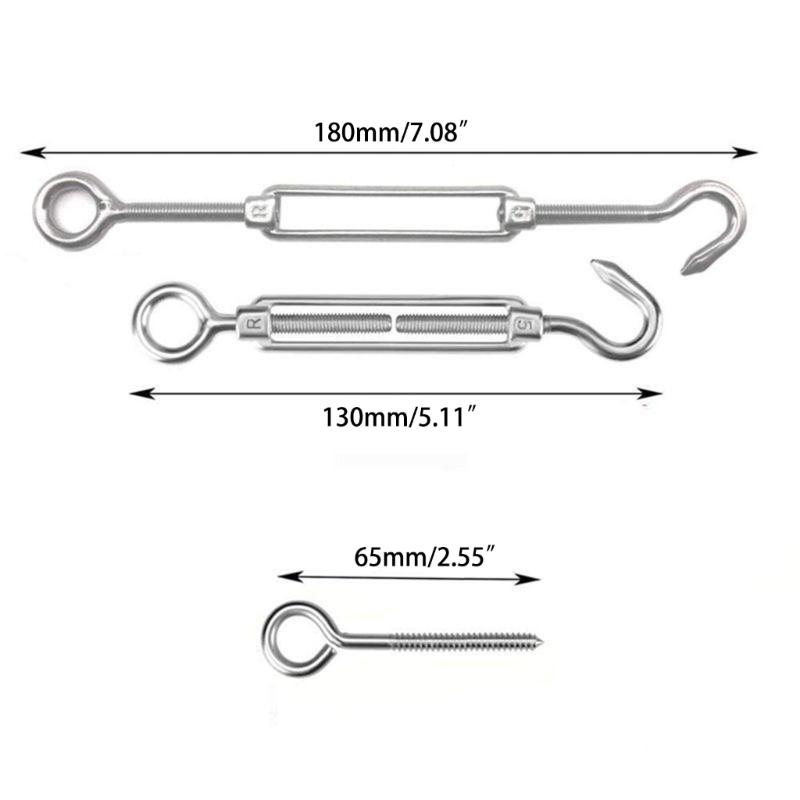 1Set 5m Wire Rope Cable with Hooks Kit DIY Tool Accessory Household for Plant Curtain Outdoor Chandeliers Tool