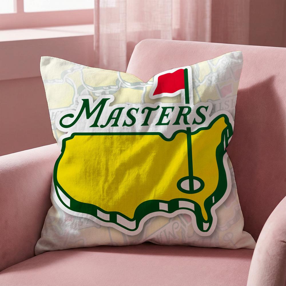 Masters Golf Printing Cushion Cover Multi-Scene Pillow Cover for Home & Car - Reversible, Soft & Durable for Daily Use