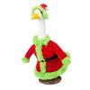 Santa Claus Goose Outfit for 23" Lawn Goose Christmas Costume with Santa Hat Xmas Goose Clothes for Cement or Plastic Goose Garden Decoration