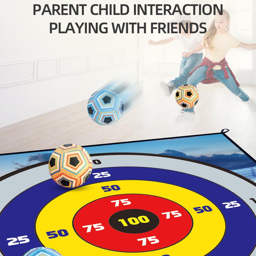 Indoor Soccer Target Game Magic Tape Football Throwing Practice Set for Kids Interactive Toy