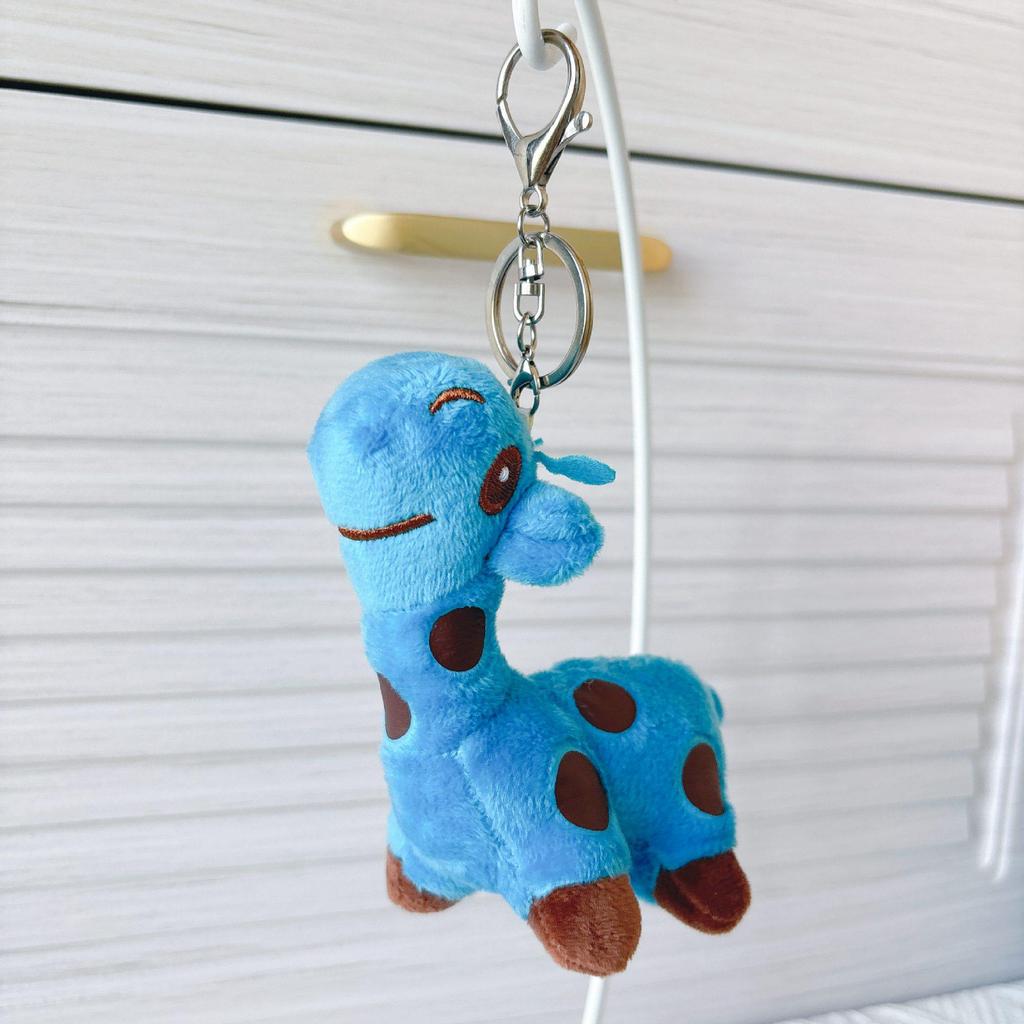 Colorful Spotted Deer Keychain Plush Toy: Giraffe Doll Pendant & Promotional Gift