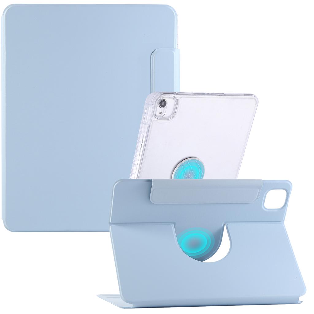 For iPad (2025)/10.9 (2022) Case Magnetic Detachable Rotating Stand Acrylic + Leather Tablet Cover