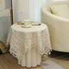 Pastoral Handmade Crochet Square Cotton Tablecloth Bedroom Balcony Corridor Tea Party Round Table Piano Cover Cloth Tapete Nappe