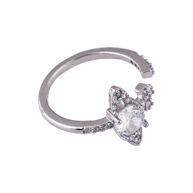 Planet Saturn Open Ring Female Full Diamond Zircon Niche Design A Cold Wind Index Finger Ring