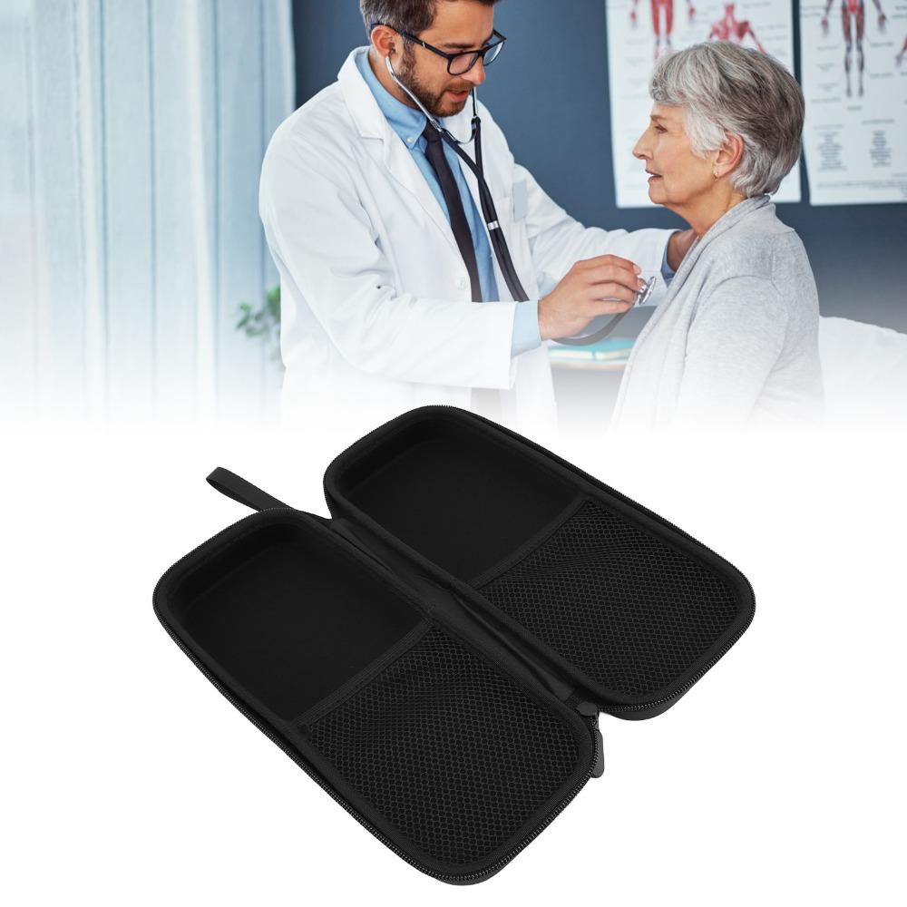 Black Stethoscope Case Hard Case with Mesh Pocket Stethoscope Carrying Case for Littmann Classic III Lightweight II S.E