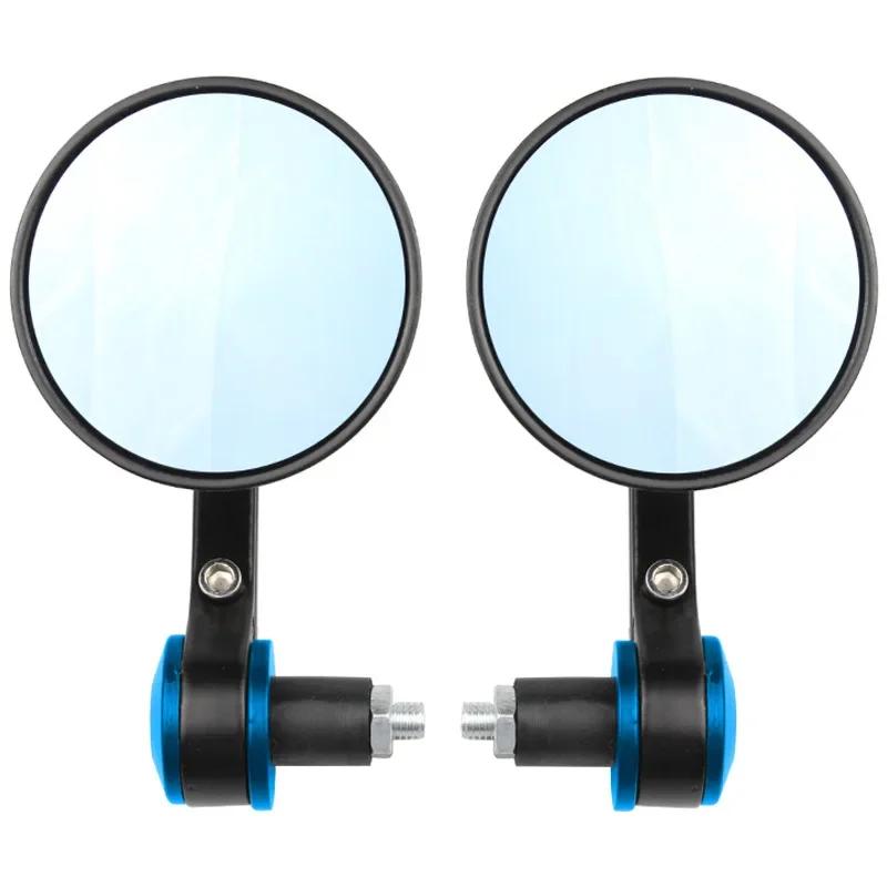 2pcs/Pair 7/8" Universal Motorcycle Rear View Mirrors Round Handle Bar End Foldable Motorbike Side for Cafe Racer CAR