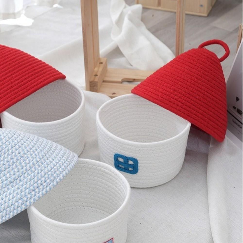 House Shape Desk Organizer Handwoven Snack Toys Organizer Cute Storage Basket  Bedroom Decor