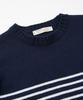 FRIZMWORKS Wool Stripe Relax Knit _ Navy