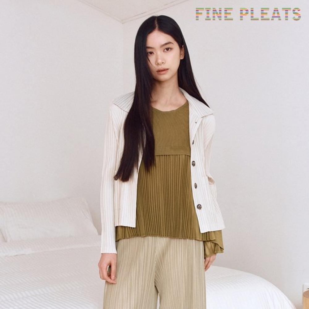 Fine Pleats Blouse Light Olive FREE