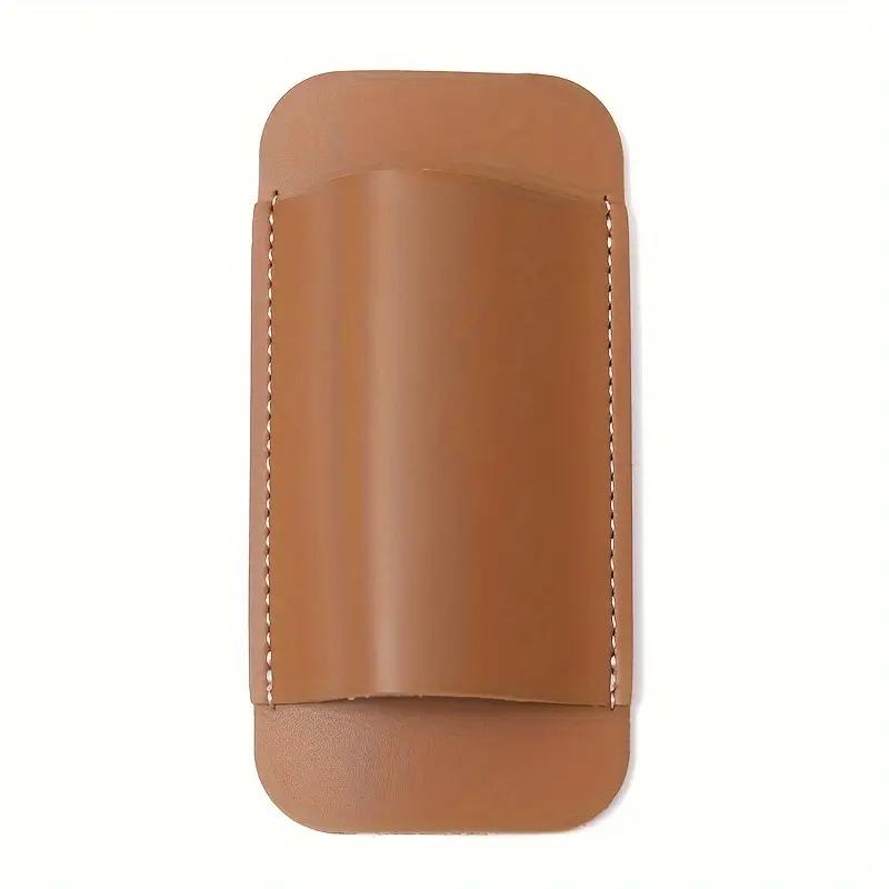 Quick Release Folding Knife Sheath 5Inch Leather Pouch Snap Lock Belt Clip Portable Outdoor Blade Storage Protective Cover Case